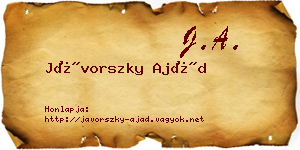 Jávorszky Ajád névjegykártya